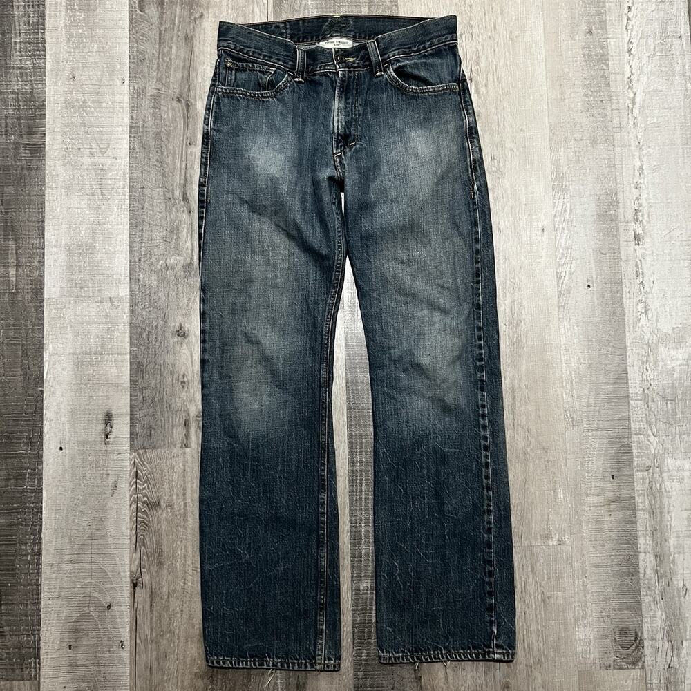 Levis 539 Jeans Blue Denim Vintage Straight Leg Faded Distressed Fit As Men's 33